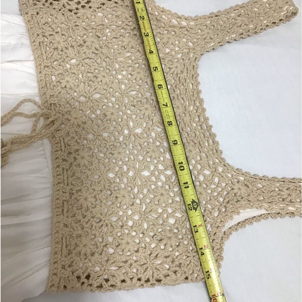 Anthropologie White Beckett Crochet Eyelet Dress Size Small - Picture 9 of 11
